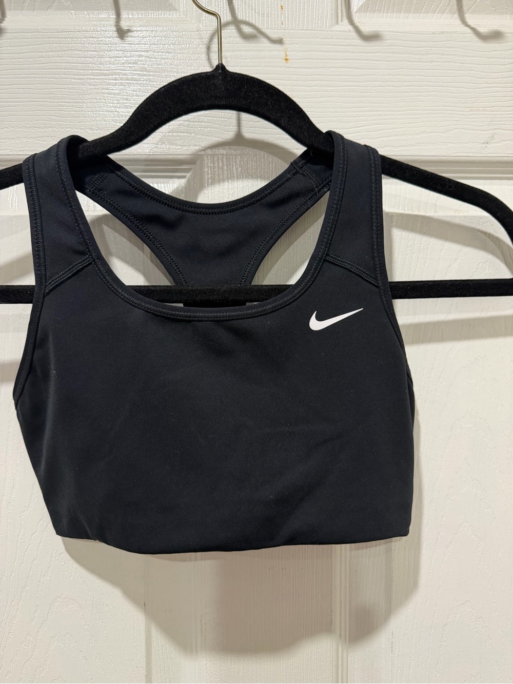 Nike Black Sports Bra with White Swoosh